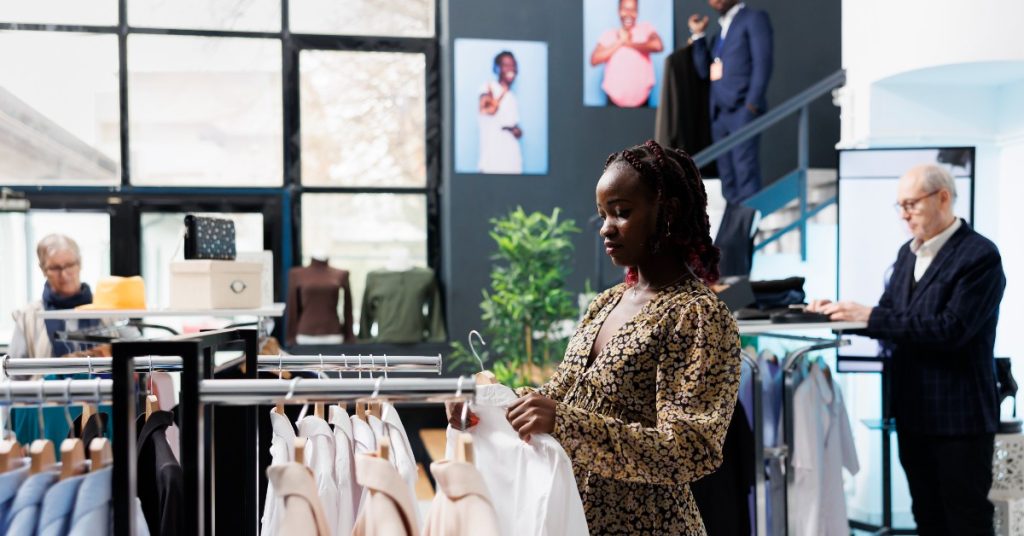 customers shopping