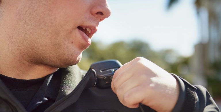 security guard with body camera