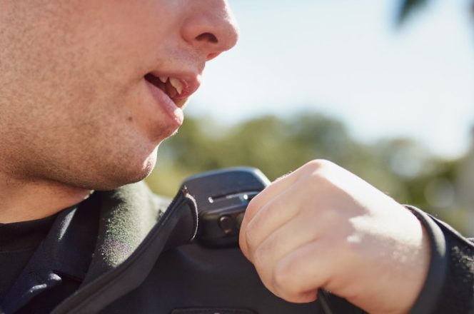 security guard with body camera